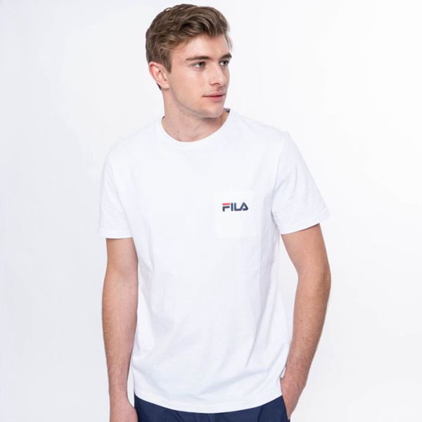 Camisetas Fila Homem Branco - Fila Falcon Portugal Lisboa,EJCU-81547